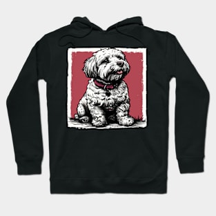 Retro Art Bichon Frisé Dog Lover Hoodie